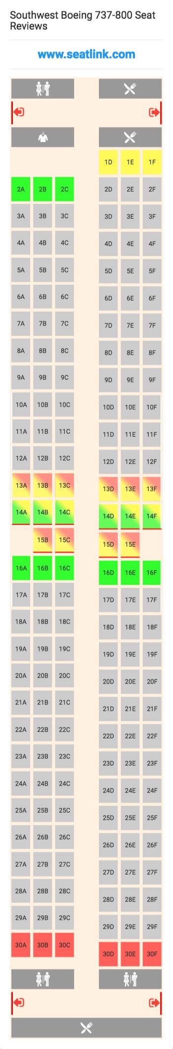 boeing 737 800 seating chart south west.